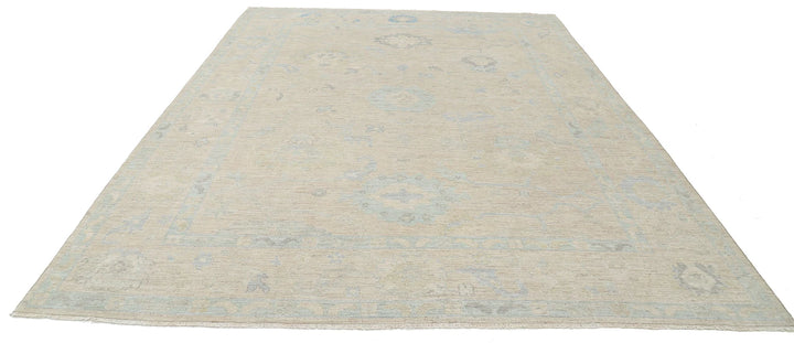 Afghan Oushak Rug 9' 0" x 11' 10" Hand-Knotted | No. AT17109