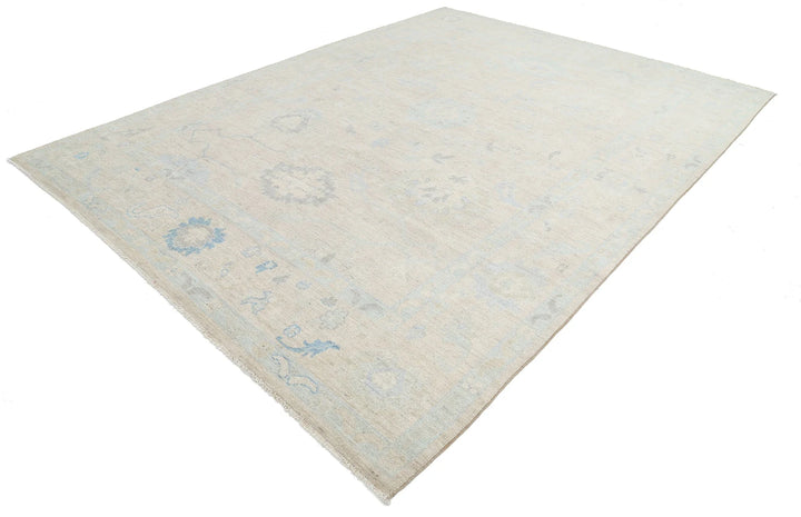 Afghan Oushak Rug 9' 0" x 11' 10" Hand-Knotted | No. AT17109