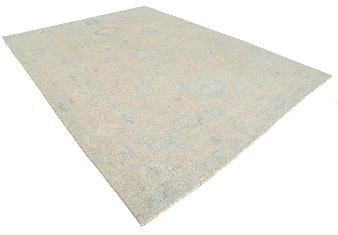 Afghan Oushak Rug 9' 0" x 11' 10" Hand-Knotted | No. AT17109
