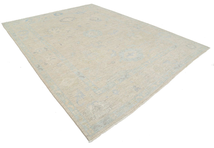 Afghan Oushak Rug 9' 0" x 11' 10" Hand-Knotted | No. AT17109