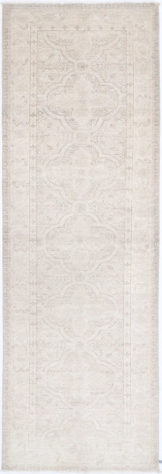 Afghan Tabriz Rug 3' 0" x 10' 1" Hand-Knotted | No. AT17155