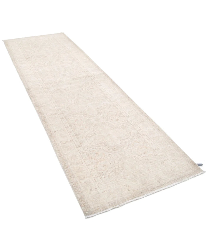 Afghan Tabriz Rug 3' 0" x 10' 1" Hand-Knotted | No. AT17155