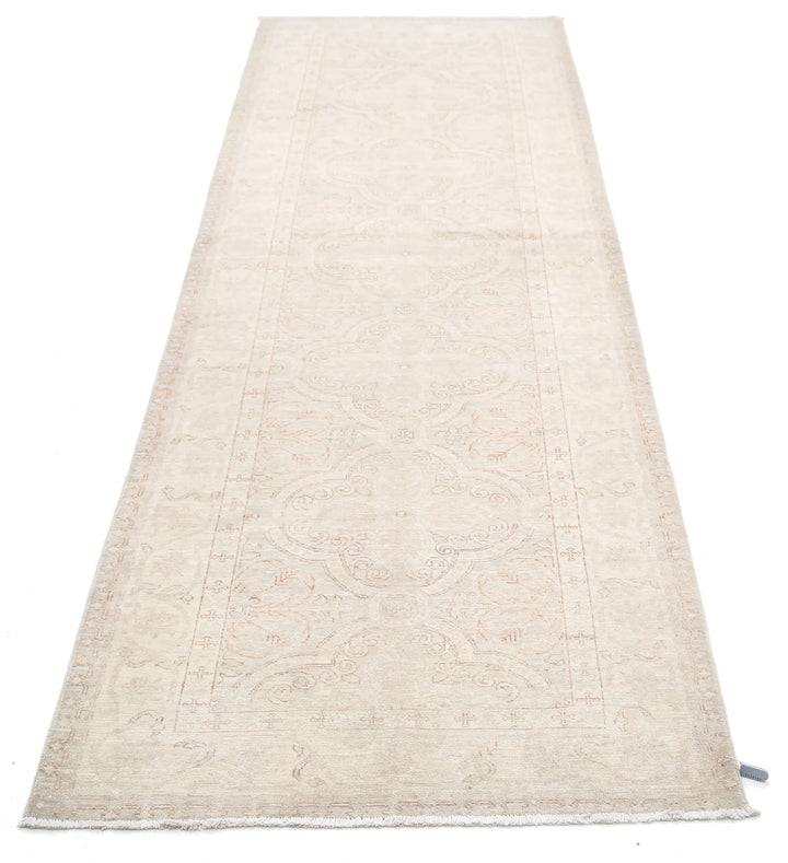 Afghan Tabriz Rug 3' 0" x 10' 1" Hand-Knotted | No. AT17155