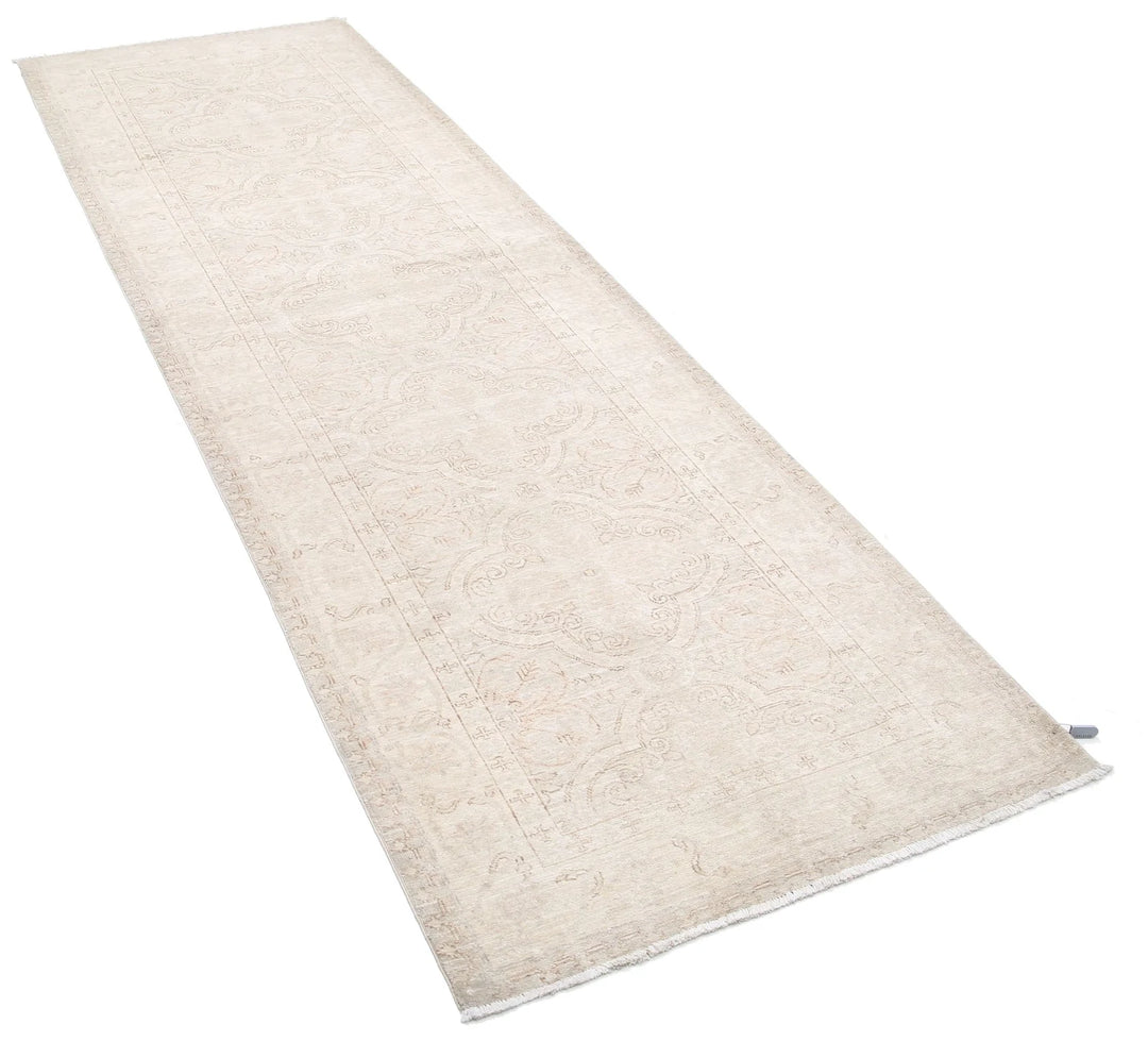 Afghan Tabriz Rug 3' 0" x 10' 1" Hand-Knotted | No. AT17155
