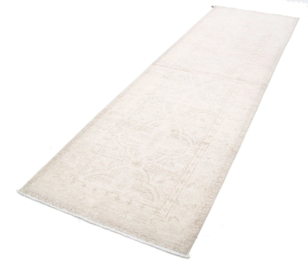 Afghan Tabriz Rug 3' 0" x 10' 1" Hand-Knotted | No. AT17155