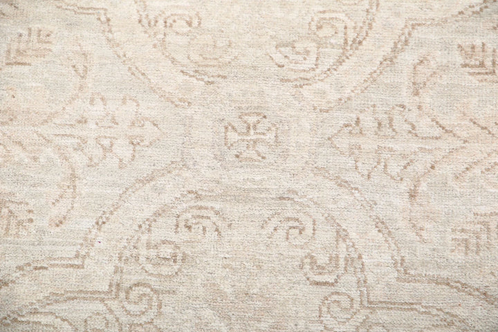 Afghan Tabriz Rug 3' 0" x 10' 1" Hand-Knotted | No. AT17155