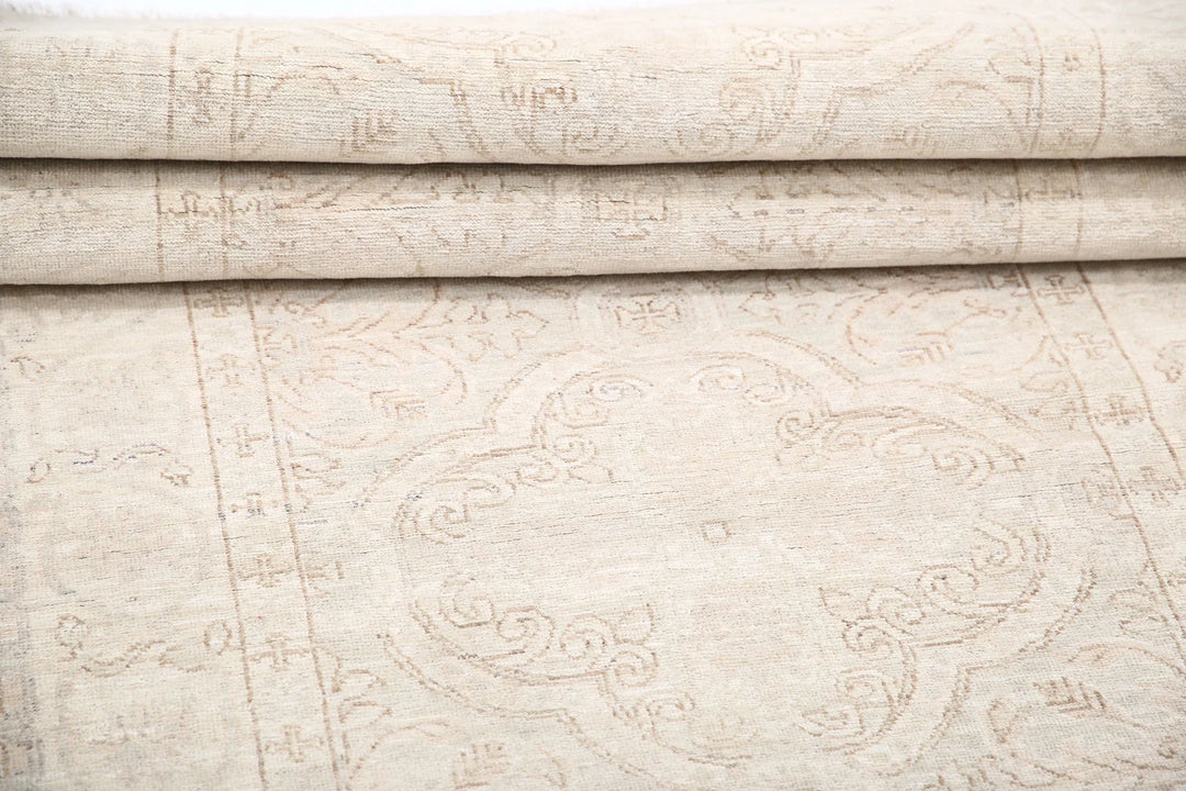 Afghan Tabriz Rug 3' 0" x 10' 1" Hand-Knotted | No. AT17155