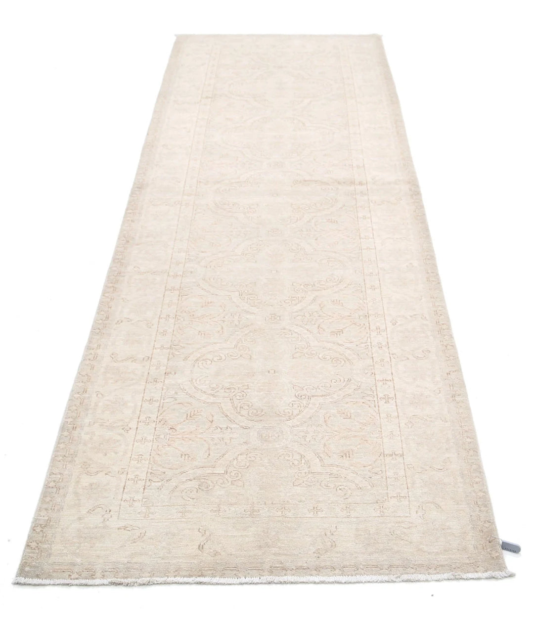 Afghan Tabriz Rug 3' 0" x 10' 1" Hand-Knotted | No. AT17155