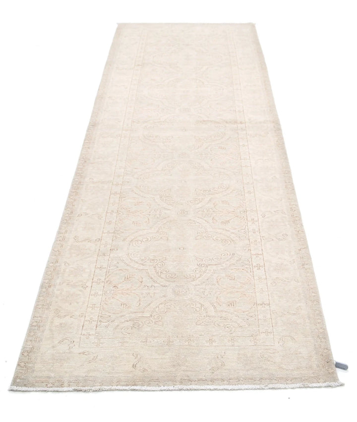 Afghan Tabriz Rug 3' 0" x 10' 1" Hand-Knotted | No. AT17155
