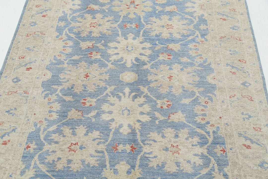 Afghan Ziegler Rug 4' 2" x 6' 4" Hand-Knotted | No. AT17157