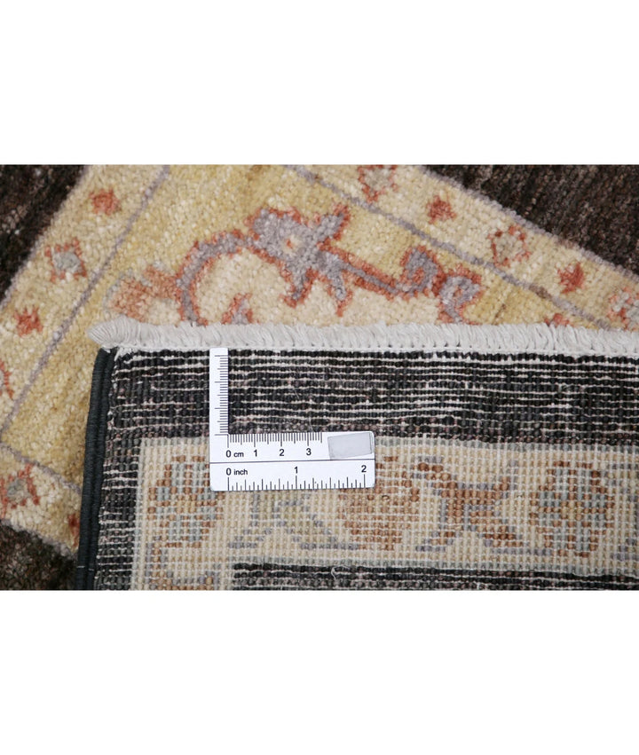 Brown Afghan Oriental Rug 3' 0" x 4' 11" Hand-Knotted | No. AT17175