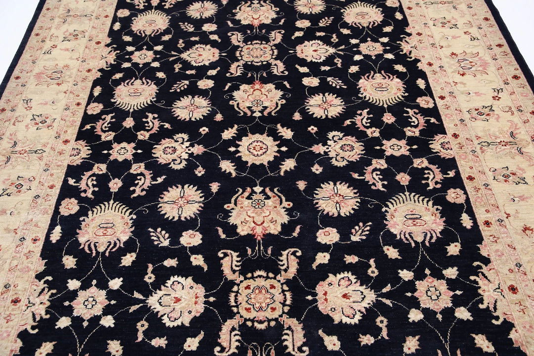 Afghan Ziegler Rug 6'10" x 9'6" Hand-Knotted | No. AT17207