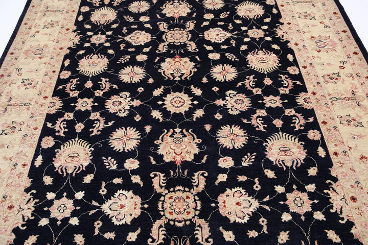 Afghan Ziegler Rug 6'10" x 9'6" Hand-Knotted | No. AT17207