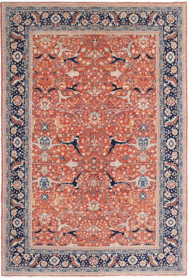 Afghan Ariana Rug 6' 0" x 9' 1" Hand-Knotted | No. AT17281