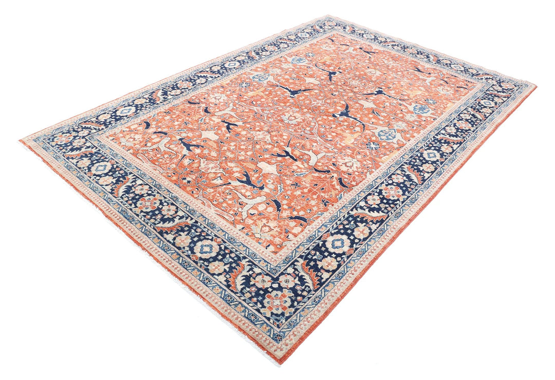 Afghan Ariana Rug 6' 0" x 9' 1" Hand-Knotted | No. AT17281