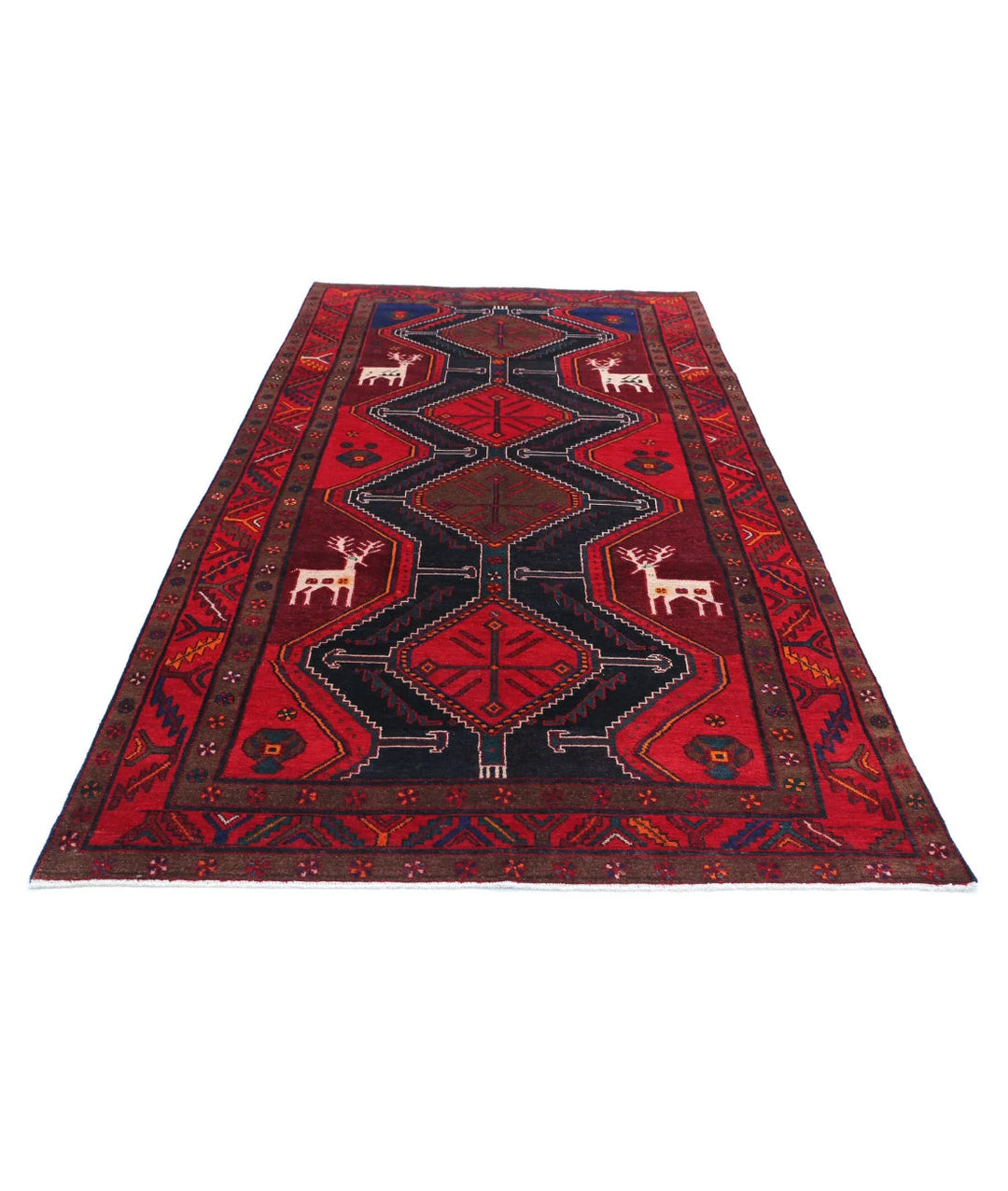 Persian Hamadan Rug 5' 3" x 10' 4" Hand-Knotted | No. AT17296