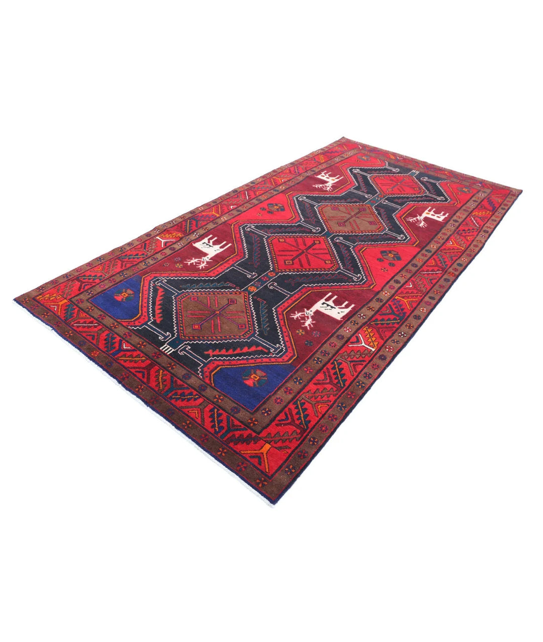 Persian Hamadan Rug 5' 3" x 10' 4" Hand-Knotted | No. AT17296