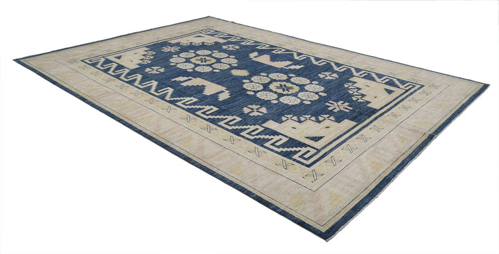 Afghan Khotan Rug 8' 10" x 12' 4" Hand-Knotted | No. AT17318