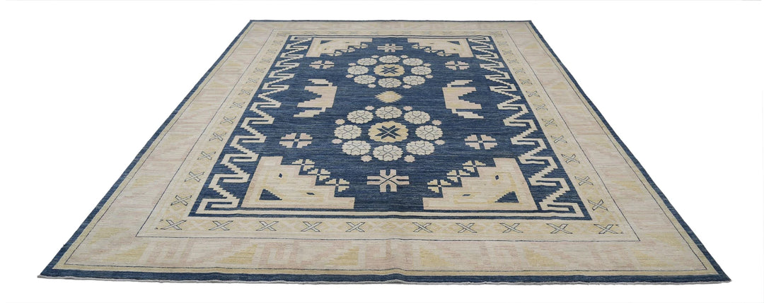 Afghan Khotan Rug 8' 10" x 12' 4" Hand-Knotted | No. AT17318