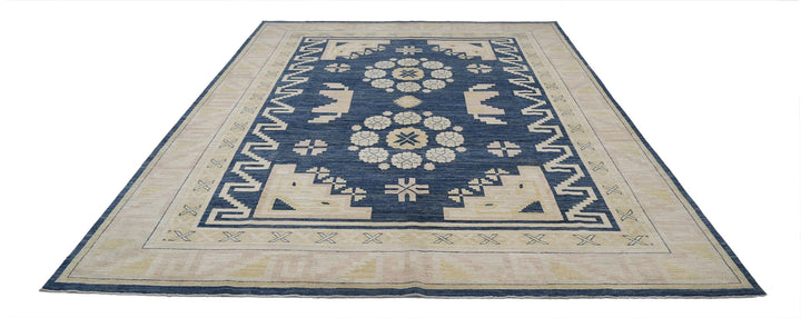 Afghan Khotan Rug 8' 10" x 12' 4" Hand-Knotted | No. AT17318