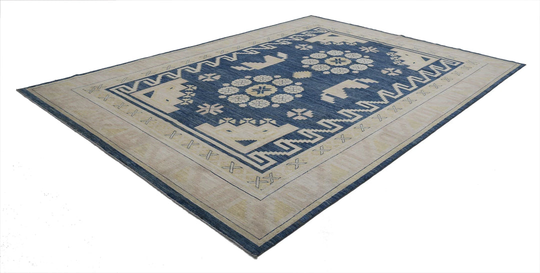 Afghan Khotan Rug 8' 10" x 12' 4" Hand-Knotted | No. AT17318