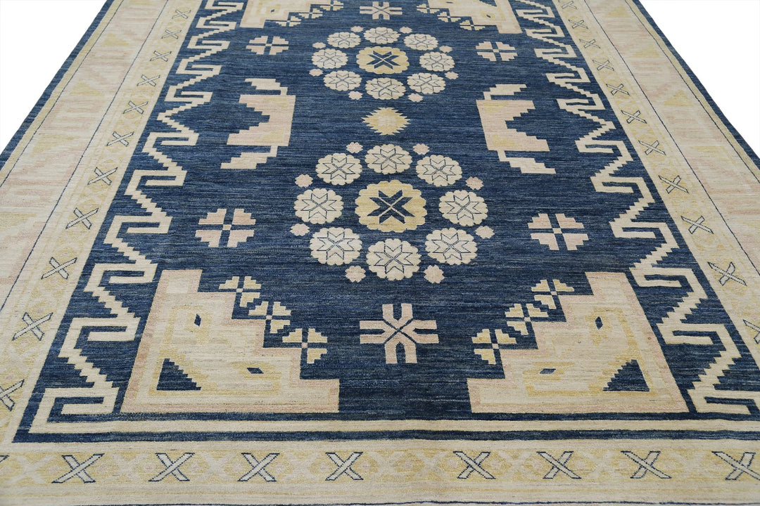 Afghan Khotan Rug 8' 10" x 12' 4" Hand-Knotted | No. AT17318