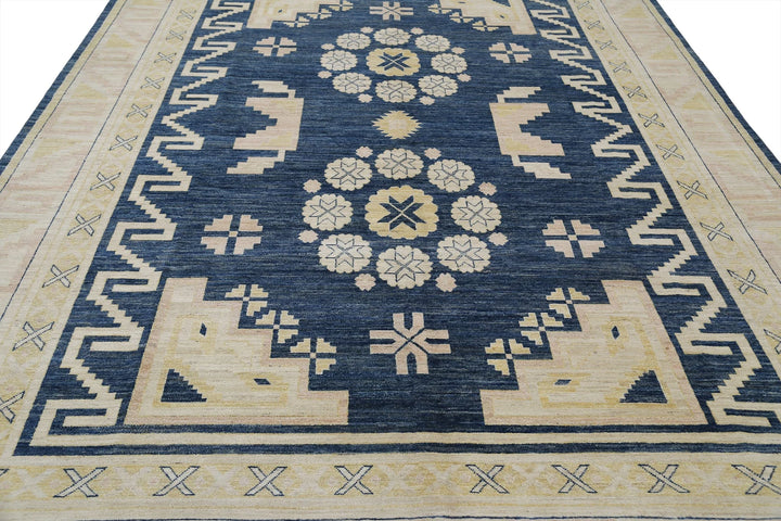 Afghan Khotan Rug 8' 10" x 12' 4" Hand-Knotted | No. AT17318