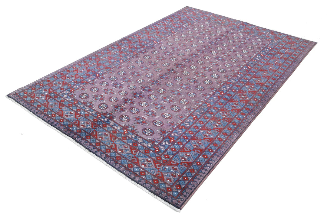 Afghan Revival Rug 5' 3" x 7' 11" Hand-Knotted | No. AT17465