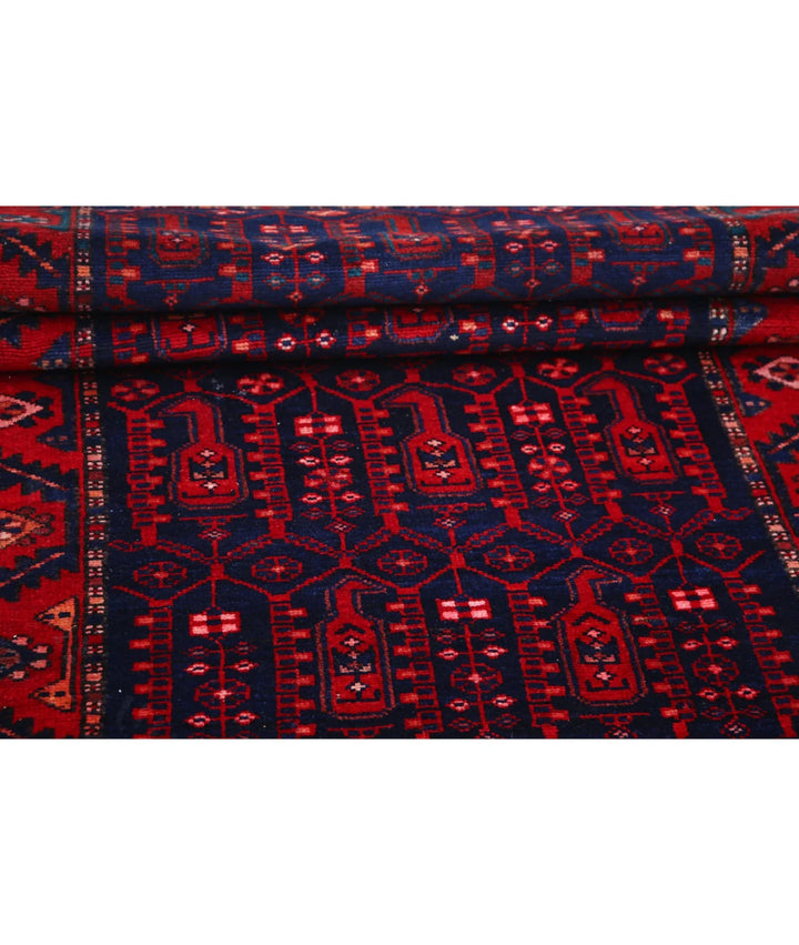 Persian Hamadan Runner Rug 3' 4" x 10' 0" Hand-Knotted | No. AT17474