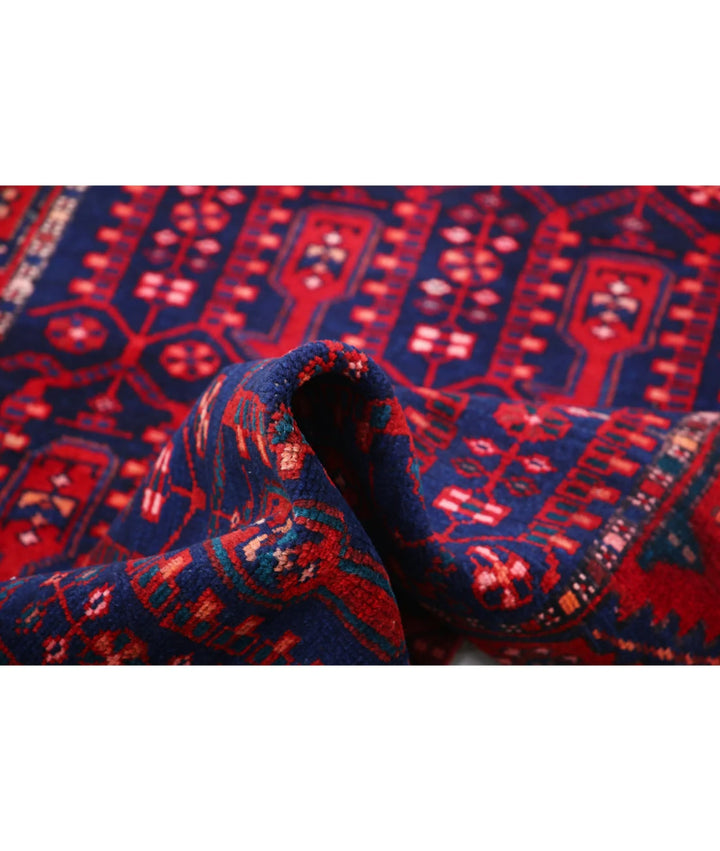 Persian Hamadan Runner Rug 3' 4" x 10' 0" Hand-Knotted | No. AT17474
