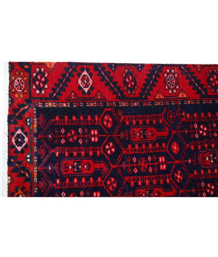 Persian Hamadan Runner Rug 3' 4" x 10' 0" Hand-Knotted | No. AT17474