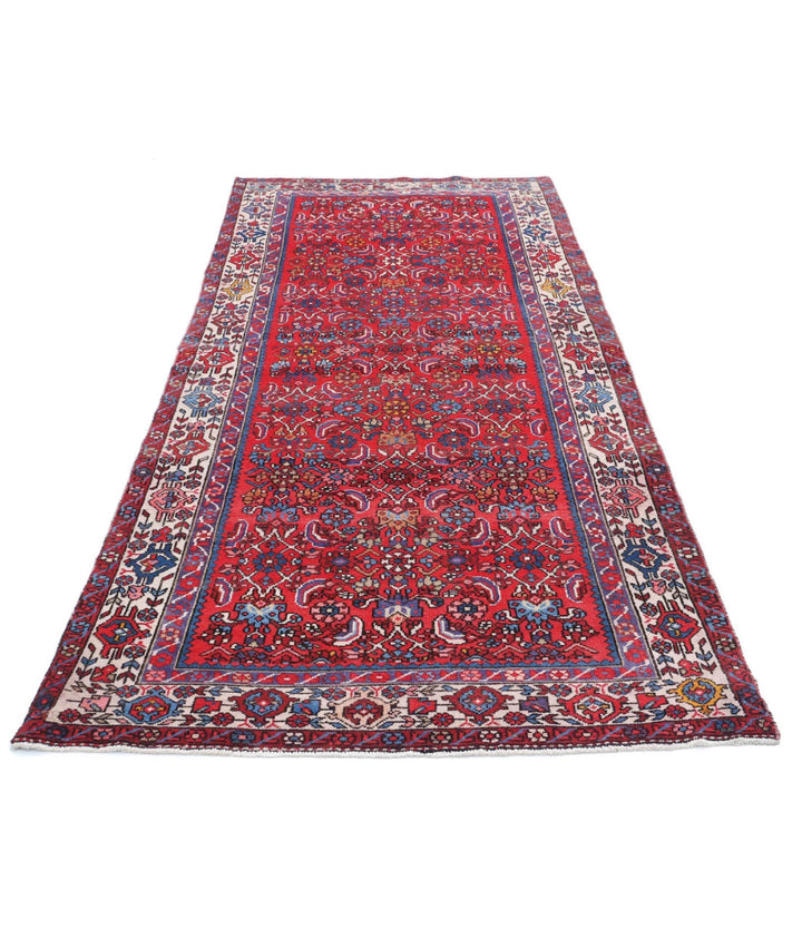 Persian Hamadan Runner Rug 4' 0" x 9' 8" Hand-Knotted | No. AT17618
