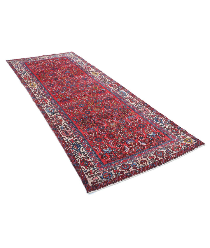 Persian Hamadan Runner Rug 4' 0" x 9' 8" Hand-Knotted | No. AT17618