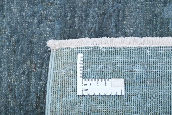 Green Afghan Overdye Rug 2' 5" x 6' 5" Hand-Knotted | No. AT17644