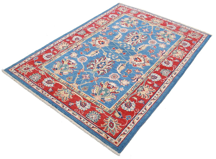 Afghan Ziegler Rug 4' 2" x 5' 10" Hand-Knotted | No. AT17649