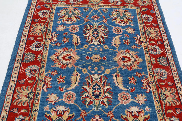 Afghan Ziegler Rug 4' 2" x 5' 10" Hand-Knotted | No. AT17649