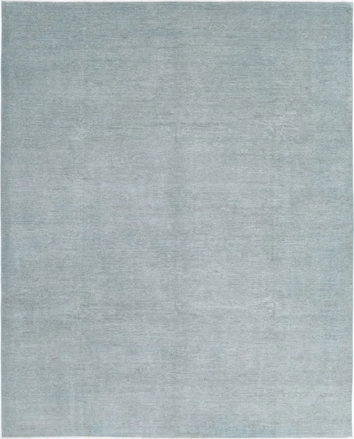 Grey Afghan Overdye Rug 8' 1" x 10' 0" Hand-Knotted | No. AT17709
