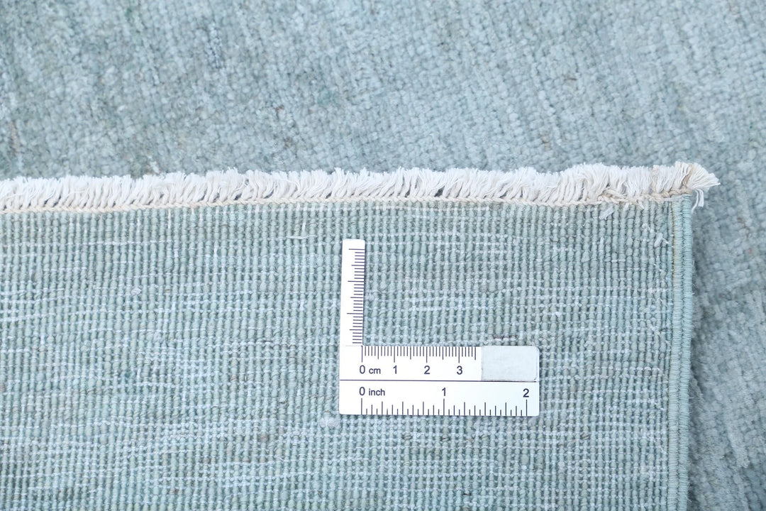 Grey Afghan Overdye Rug 8' 1" x 10' 0" Hand-Knotted | No. AT17709