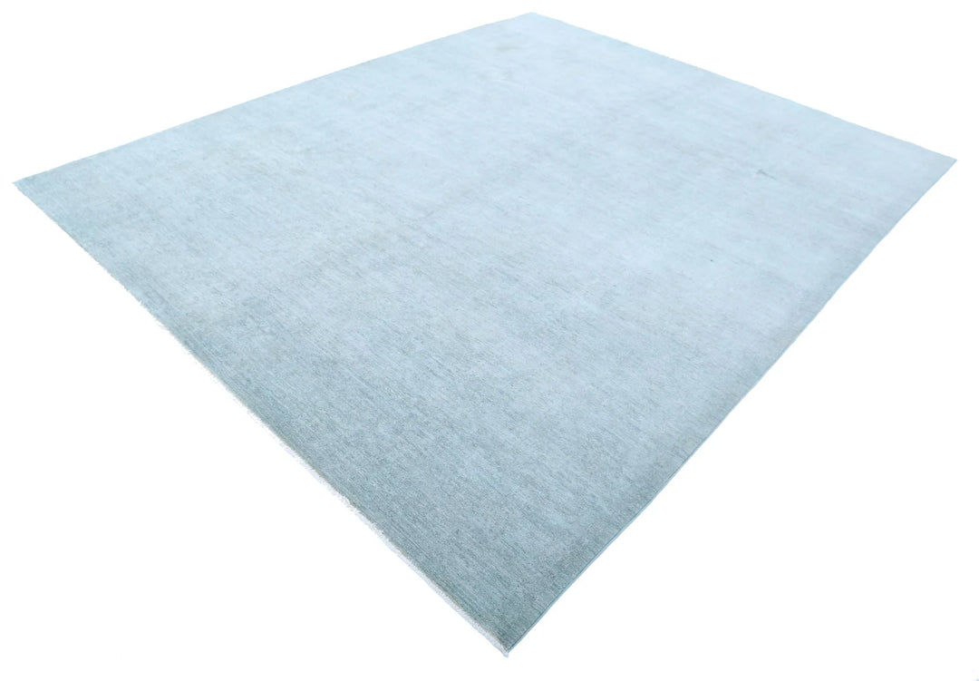 Grey Afghan Overdye Rug 8' 1" x 10' 0" Hand-Knotted | No. AT17709