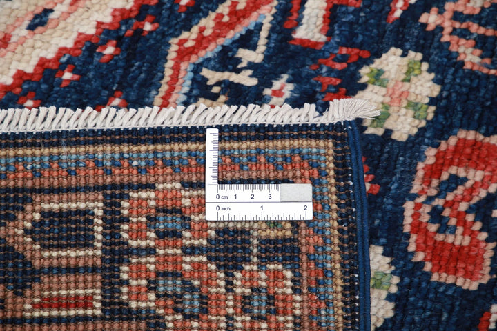 Blue Afghan Ziegler Rug 3' 3" x 4' 10" Hand-Knotted | No. AT17743