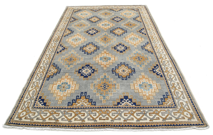 Afghan Ziegler Rug 6' 2" x 9' 10" Hand-Knotted | No. AT17787