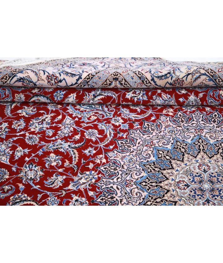 Persian Nain Rug 6' 8" x 10' 0" Hand-Knotted | No. AT17841