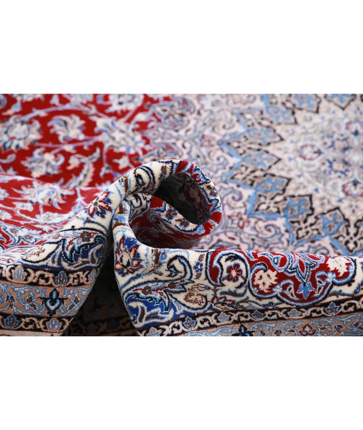 Persian Nain Rug 6' 8" x 10' 0" Hand-Knotted | No. AT17841