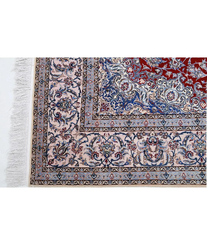 Persian Nain Rug 6' 8" x 10' 0" Hand-Knotted | No. AT17841
