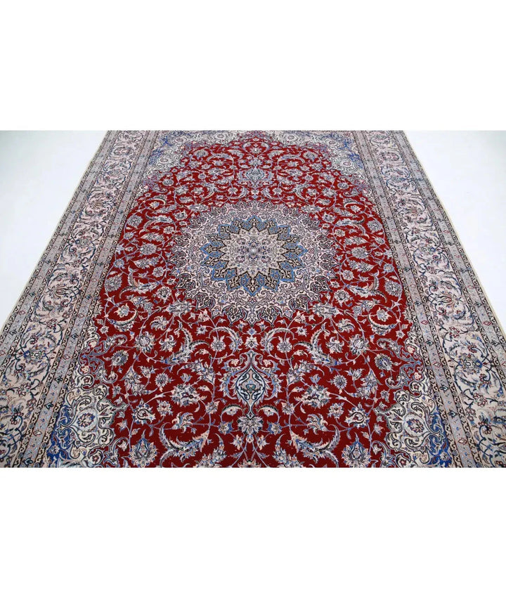 Persian Nain Rug 6' 8" x 10' 0" Hand-Knotted | No. AT17841