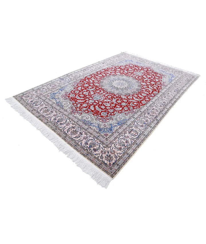 Persian Nain Rug 6' 8" x 10' 0" Hand-Knotted | No. AT17841