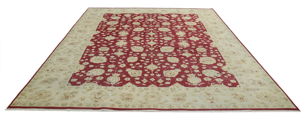 Indian Ziegler Rug 8' 10" x 11' 4" Hand-Knotted | No. AT17845