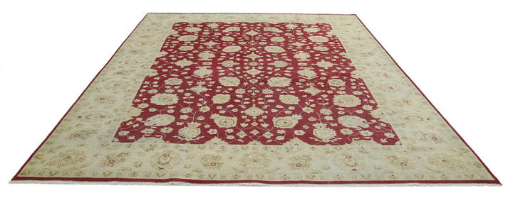 Indian Ziegler Rug 8' 10" x 11' 4" Hand-Knotted | No. AT17845