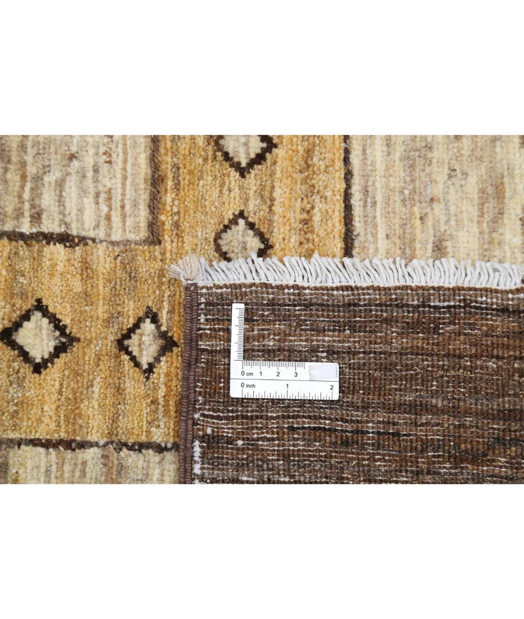 Multicolor Afghan Oriental Rug 6' 4" x 7' 11" Hand-Knotted | No. AT17848