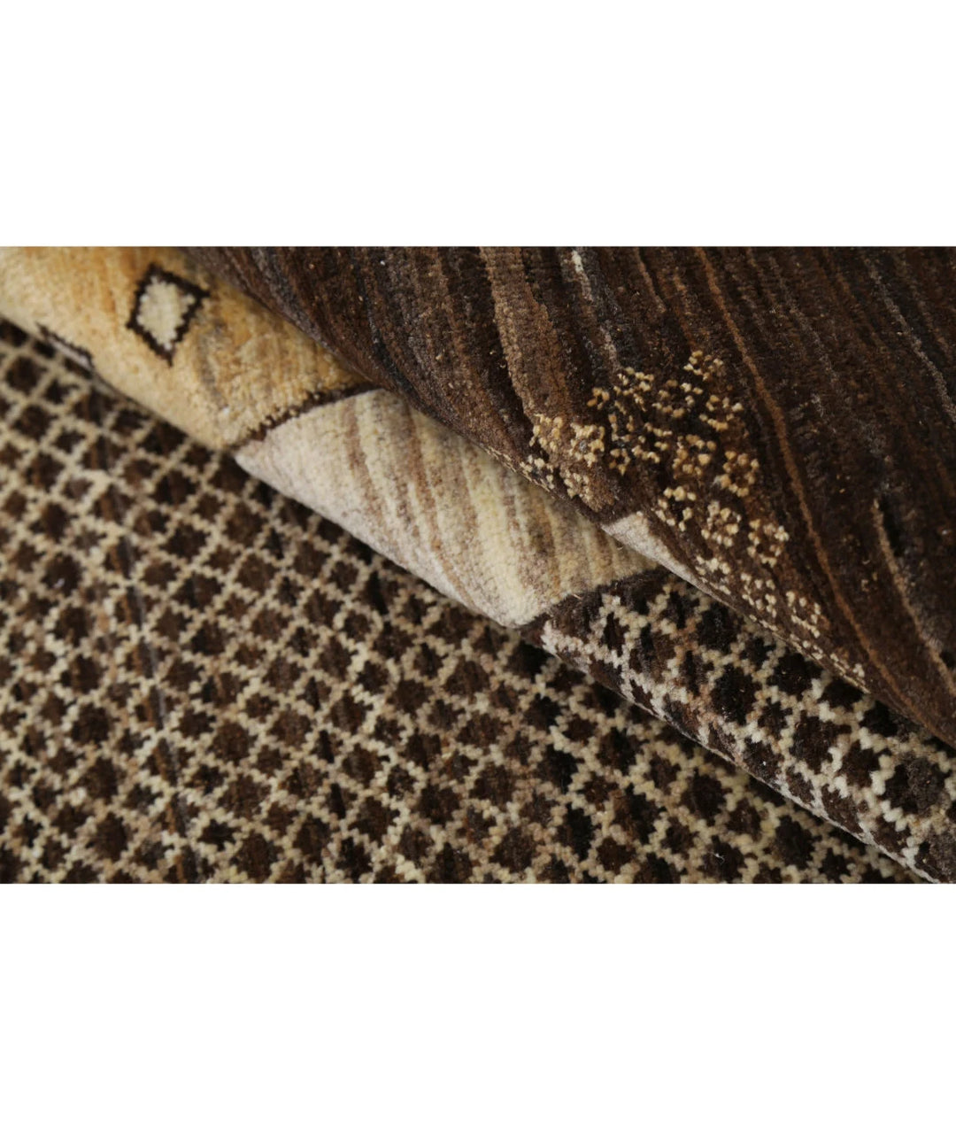 Multicolor Afghan Oriental Rug 6' 4" x 7' 11" Hand-Knotted view